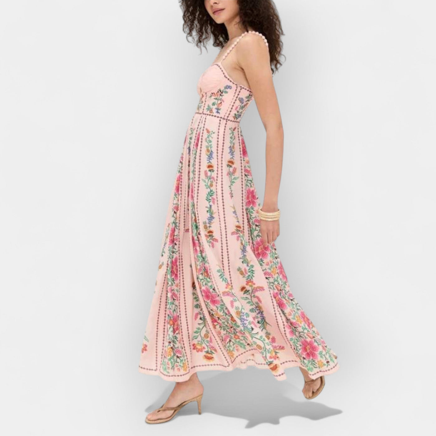 Veronika – Long Airy Dress with Subtle Print