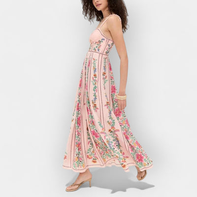 Veronika – Long Airy Dress with Subtle Print