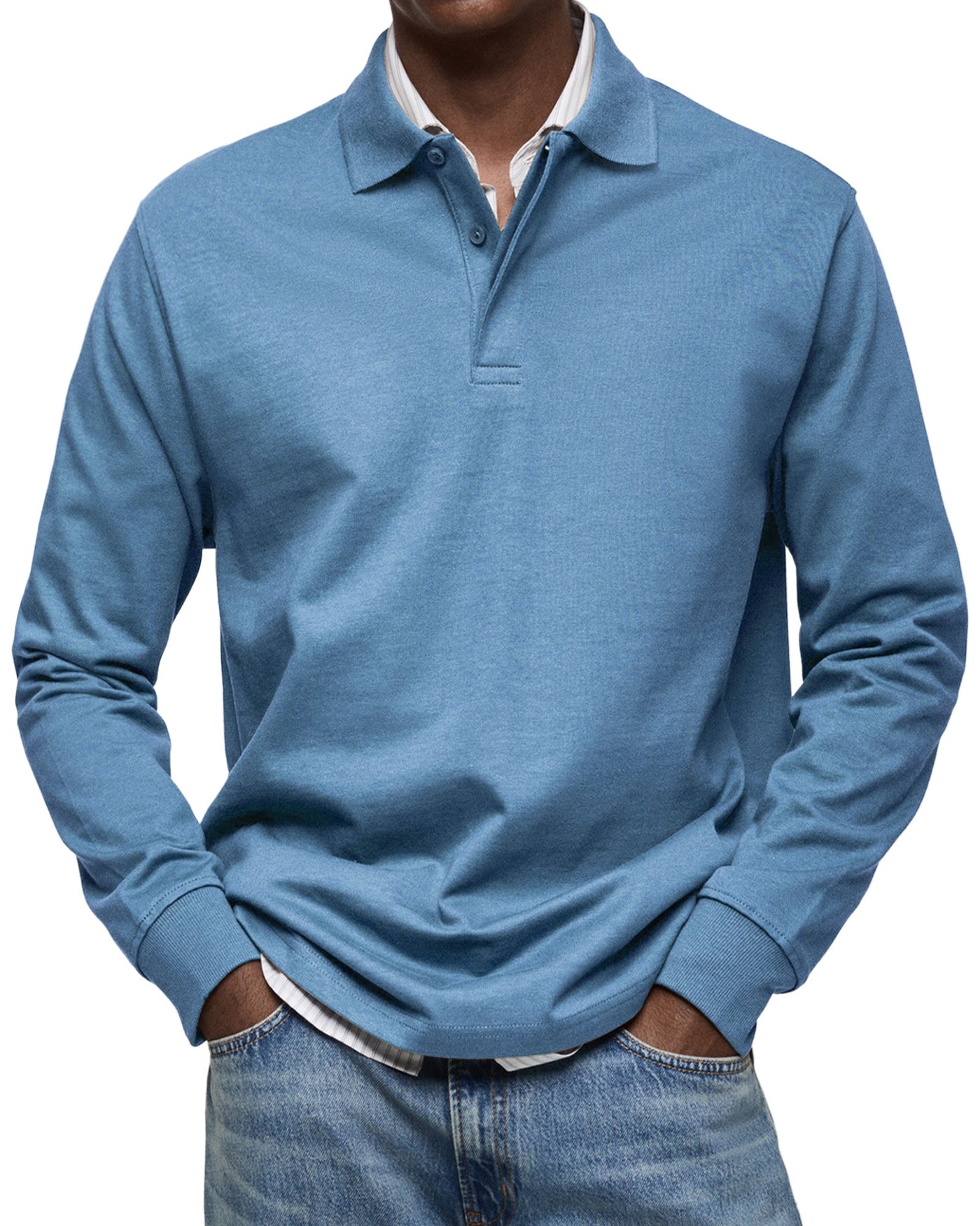 MARCONELLI | LUXURY LONG-SLEEVED POLO SHIRT