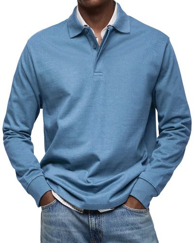 MARCONELLI | LUXURY LONG-SLEEVED POLO SHIRT