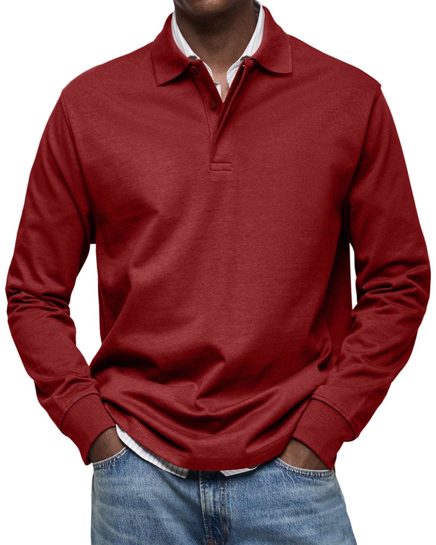 MARCONELLI | LUXURY LONG-SLEEVED POLO SHIRT