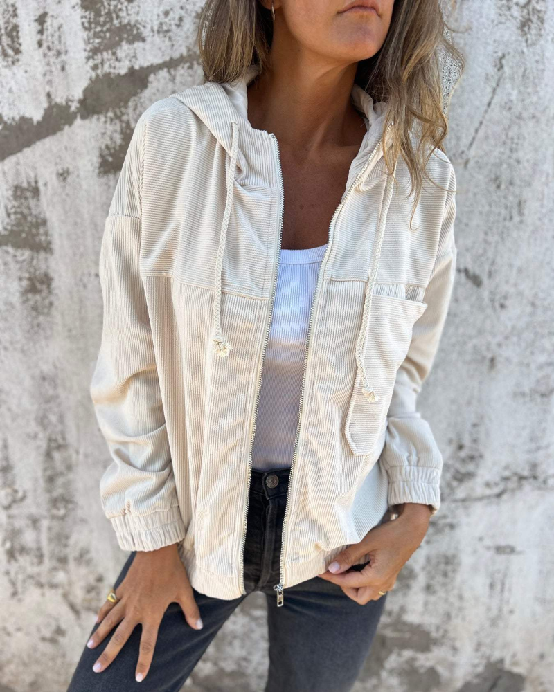 ISABELLA| Jacket in ribbed velvet