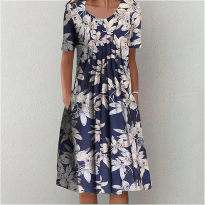 Sofia™ | Elegant and relaxed floral dress with pockets