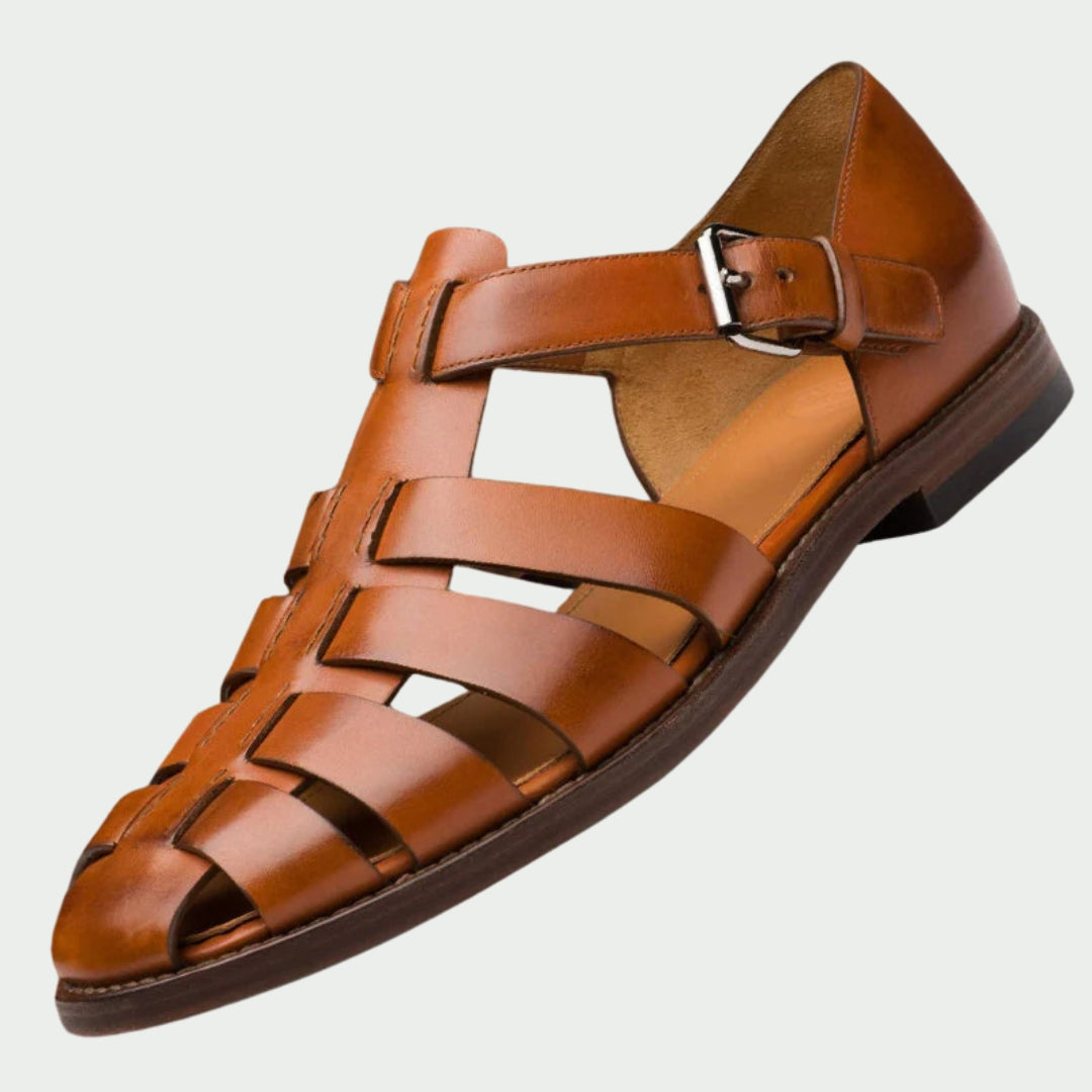 Avenli | Premium faux leather sandals for men