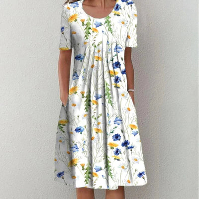 Sofia™ | Elegant and relaxed floral dress with pockets