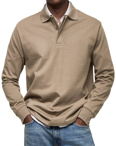 MARCONELLI | LUXURY LONG-SLEEVED POLO SHIRT