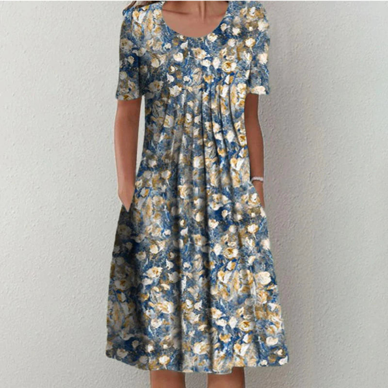 Sofia™ | Elegant and relaxed floral dress with pockets