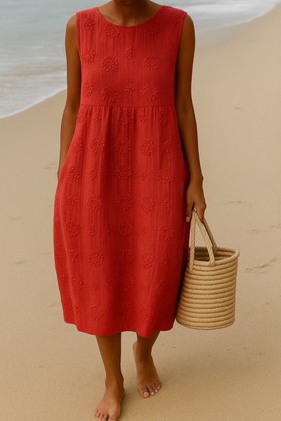 Elena | Embroidered dress for natural elegance 