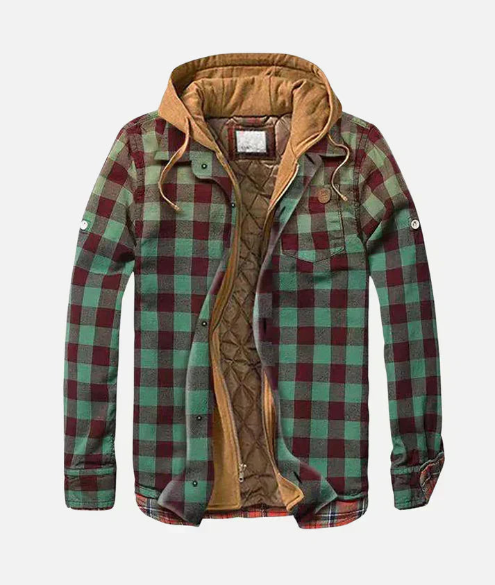 Alain - Patchwork jacket with check pattern