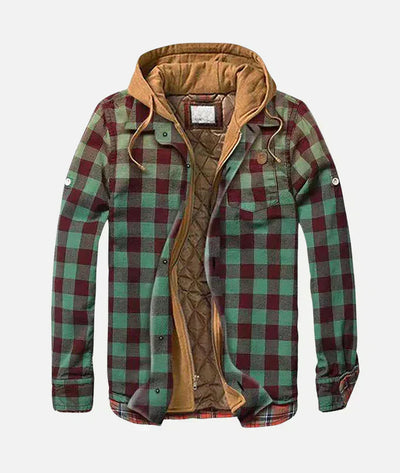 Alain - Patchwork jacket with check pattern