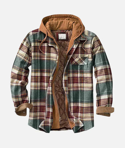 Alain - Patchwork jacket with check pattern