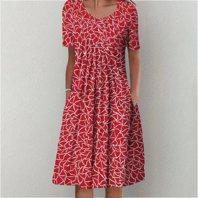 Sofia™ | Elegant and relaxed floral dress with pockets