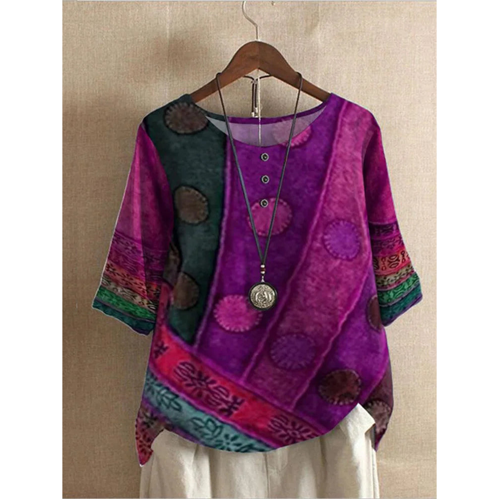 Hanna™ - Bohemian Colorful Top 