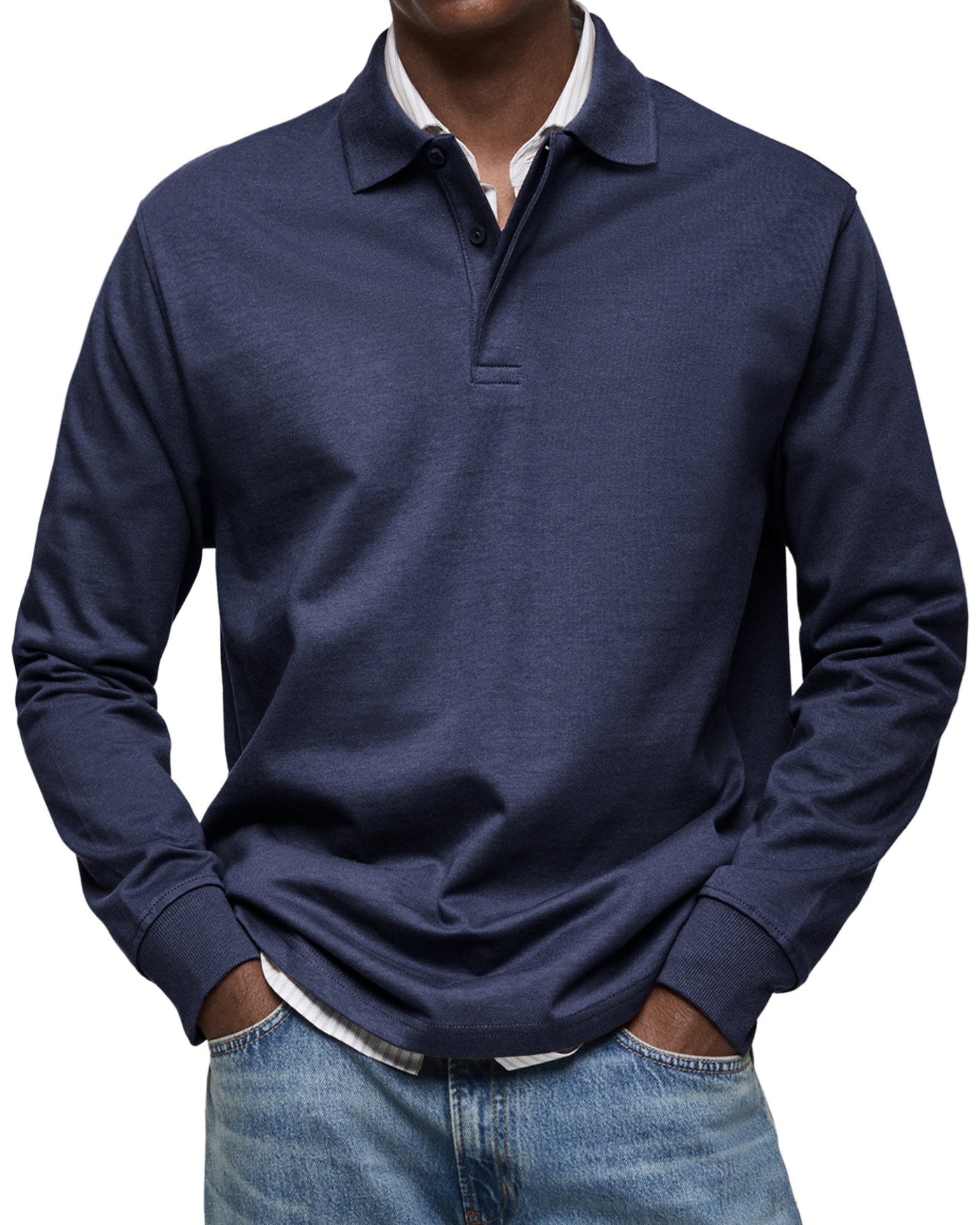 MARCONELLI | LUXURY LONG-SLEEVED POLO SHIRT