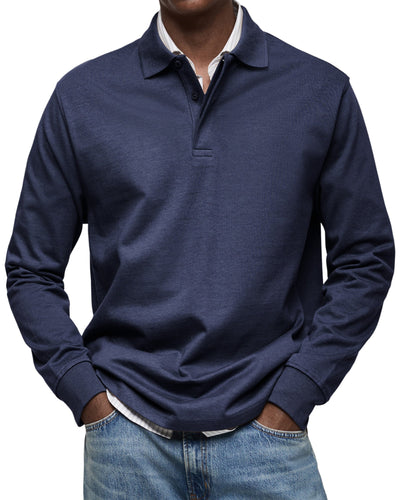 MARCONELLI | LUXURY LONG-SLEEVED POLO SHIRT