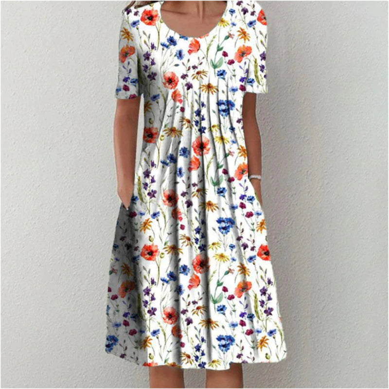 Sofia™ | Elegant and relaxed floral dress with pockets