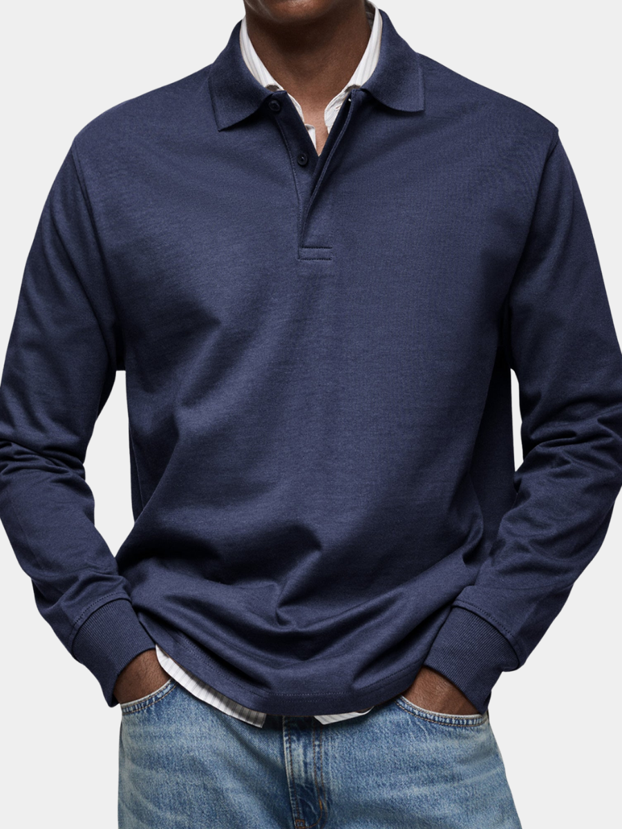 MARCONELLI | LUXURY LONG-SLEEVED POLO SHIRT