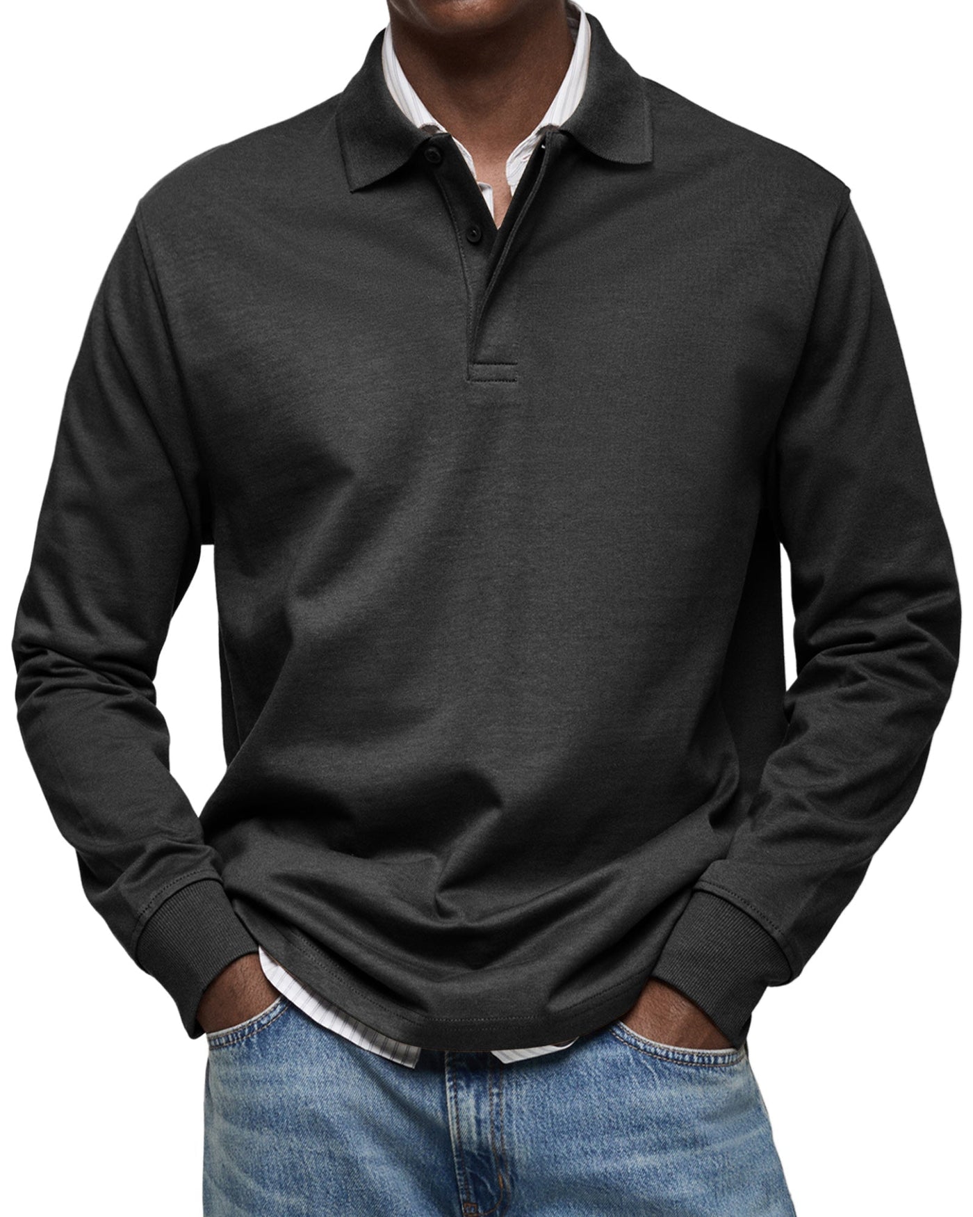 MARCONELLI | LUXURY LONG-SLEEVED POLO SHIRT