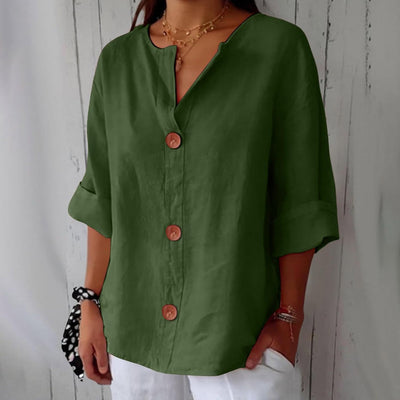Avenli™ | Relaxed linen blouse for timeless elegance 