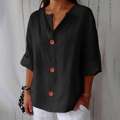 Avenli™ | Relaxed linen blouse for timeless elegance 
