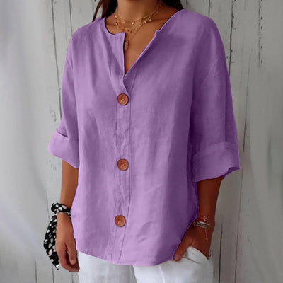 Avenli™ | Relaxed linen blouse for timeless elegance 