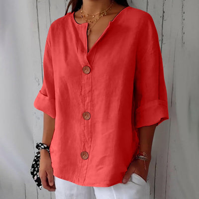 Avenli™ | Relaxed linen blouse for timeless elegance 
