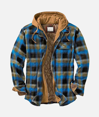 Alain - Patchwork jacket with check pattern