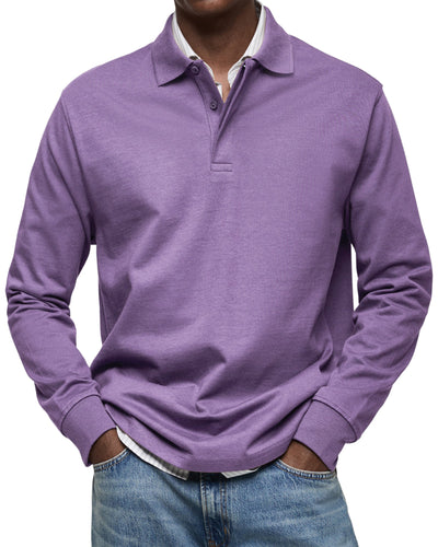 MARCONELLI | LUXURY LONG-SLEEVED POLO SHIRT
