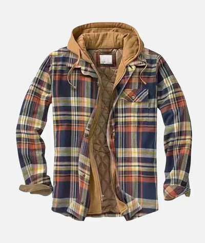 Alain - Patchwork jacket with check pattern