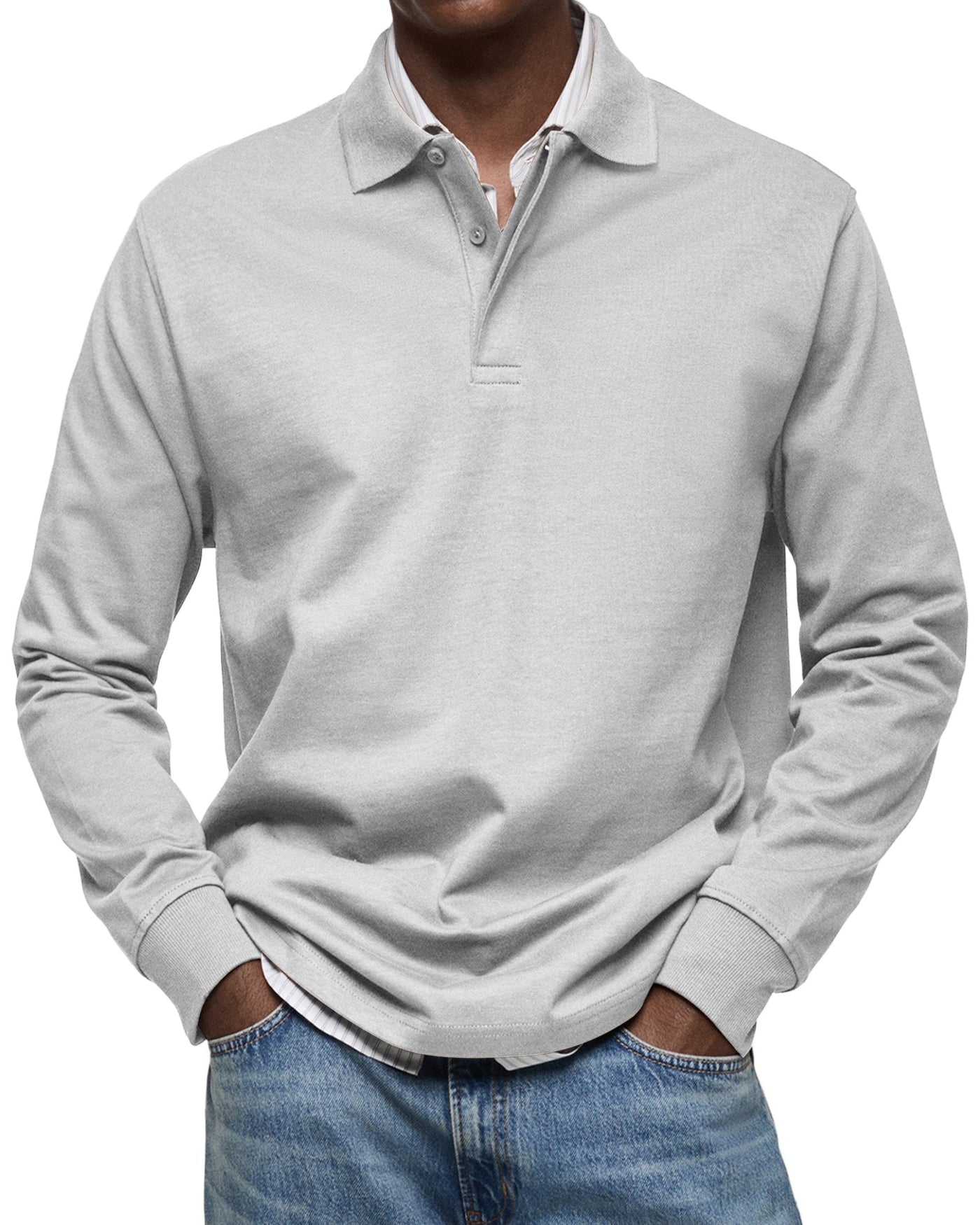 MARCONELLI | LUXURY LONG-SLEEVED POLO SHIRT