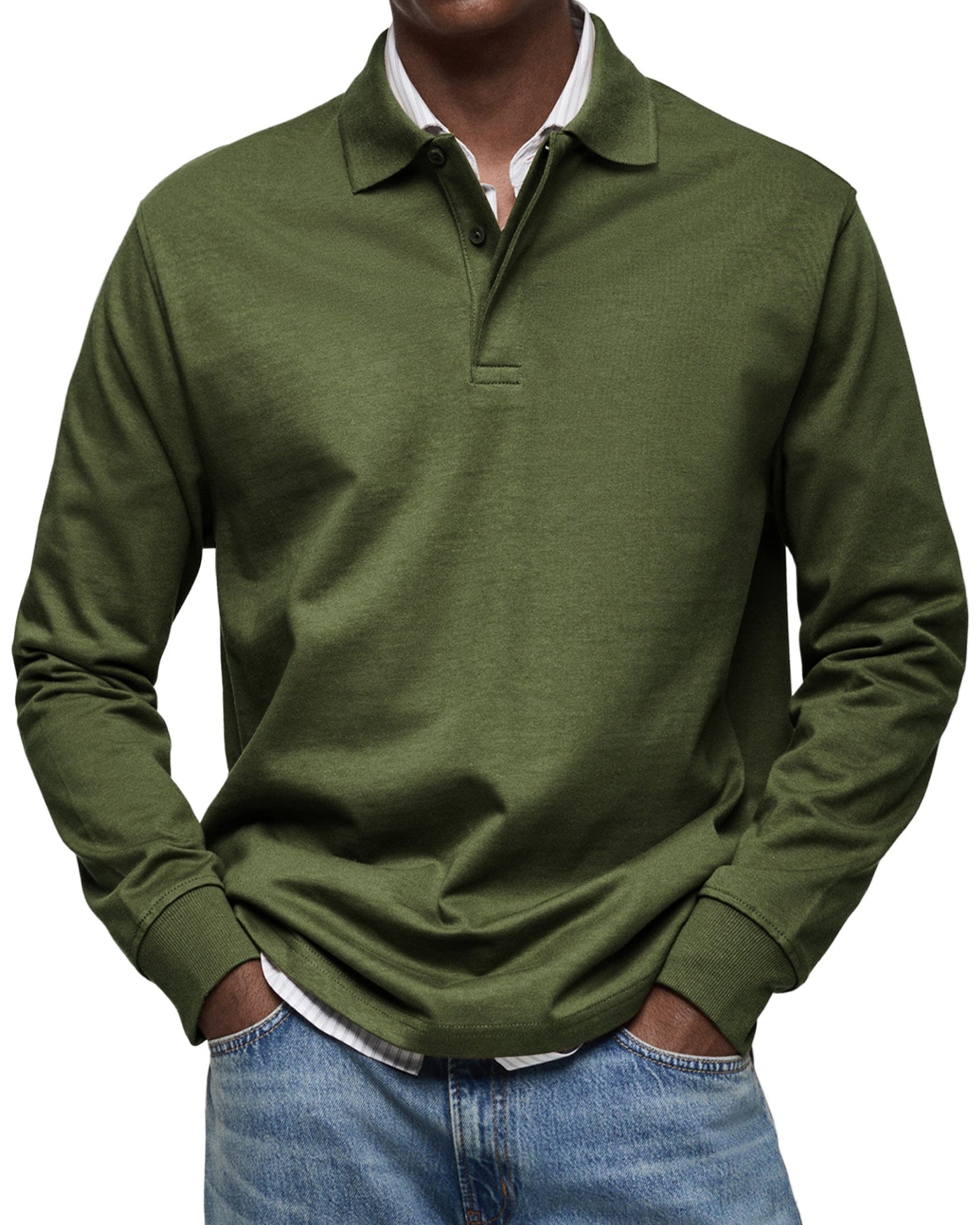 MARCONELLI | LUXURY LONG-SLEEVED POLO SHIRT