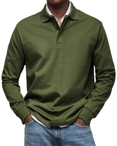 MARCONELLI | LUXURY LONG-SLEEVED POLO SHIRT