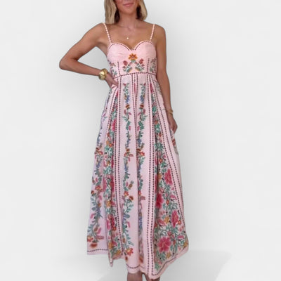 Veronika – Long Airy Dress with Subtle Print