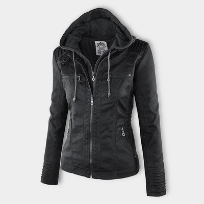 Bellini | Stylish leather jacket with hood