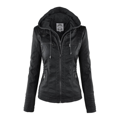 Bellini | Stylish leather jacket with hood
