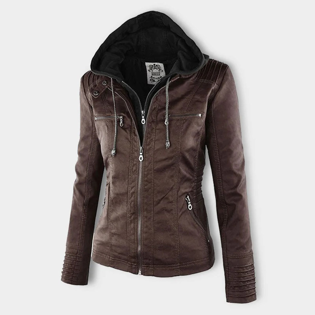 Bellini | Stylish leather jacket with hood