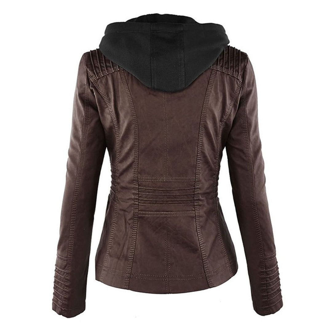 Bellini | Stylish leather jacket with hood