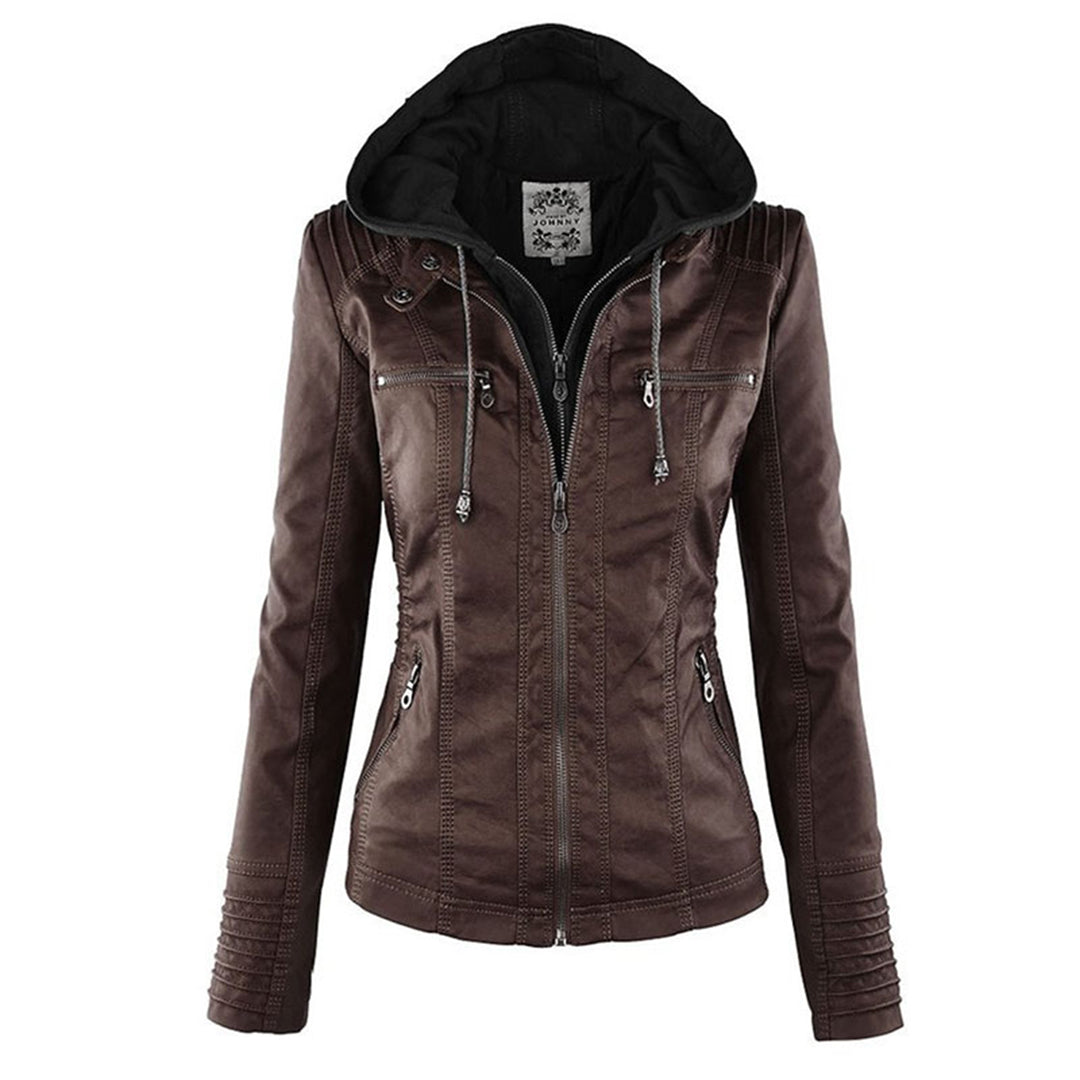 Bellini | Stylish leather jacket with hood