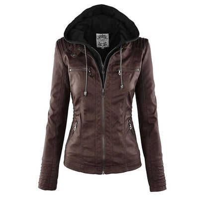 Bellini | Stylish leather jacket with hood