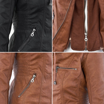 Bellini | Stylish leather jacket with hood
