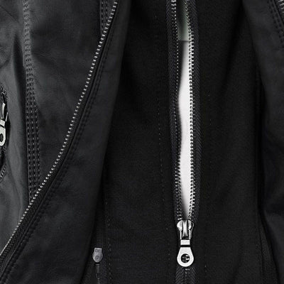 Bellini | Stylish leather jacket with hood