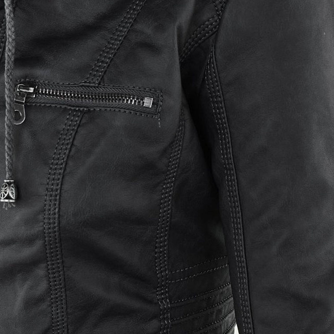 Bellini | Stylish leather jacket with hood