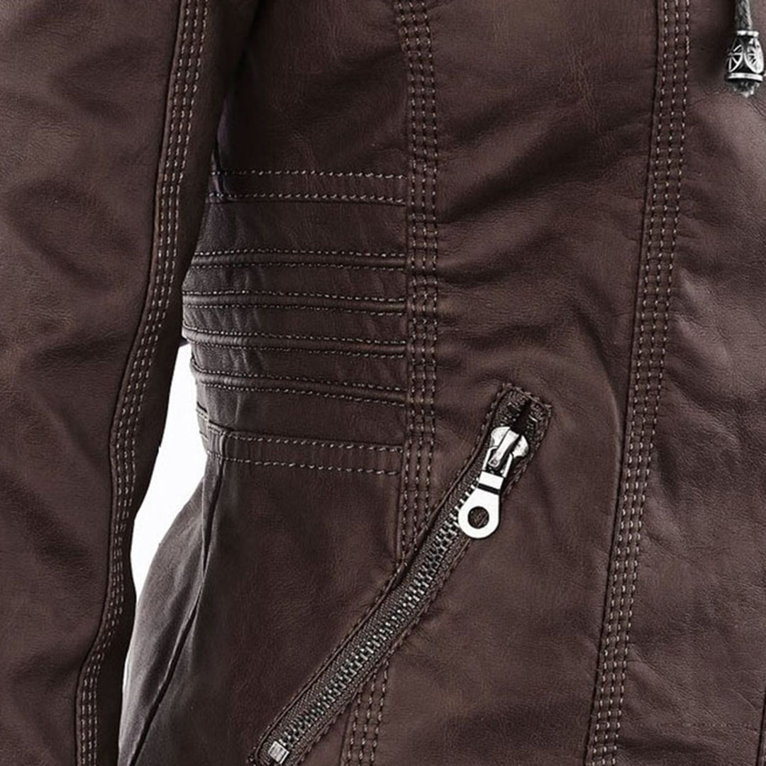 Bellini | Stylish leather jacket with hood