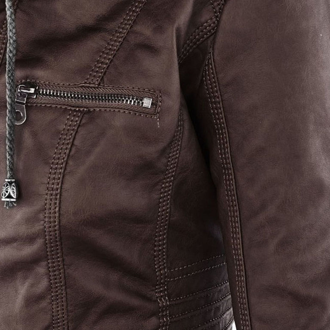 Bellini | Stylish leather jacket with hood