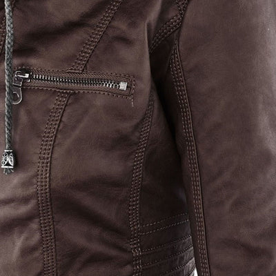 Bellini | Stylish leather jacket with hood