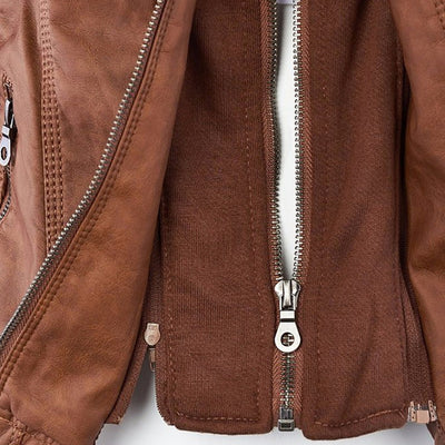 Bellini | Stylish leather jacket with hood