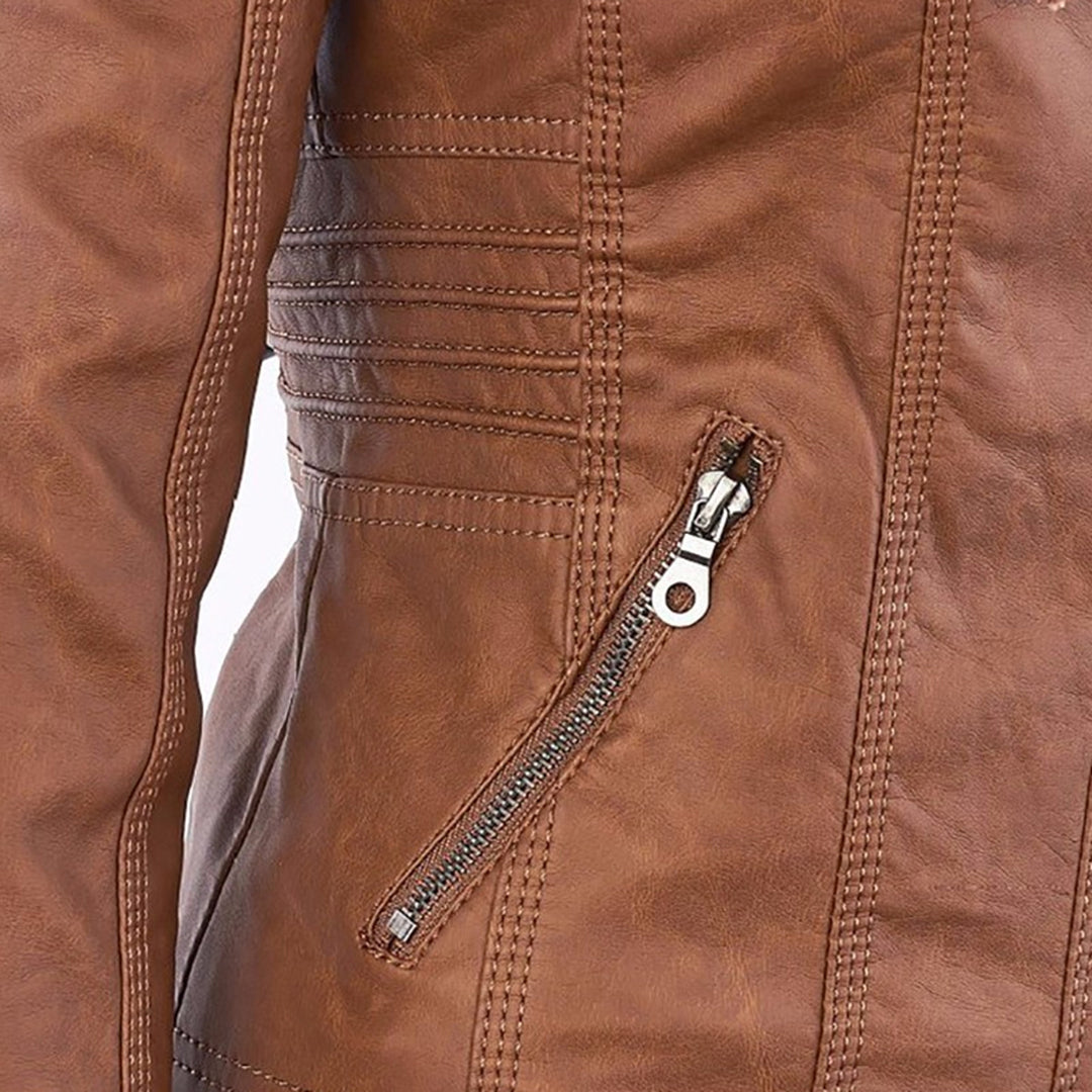 Bellini | Stylish leather jacket with hood