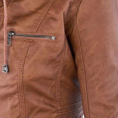 Bellini | Stylish leather jacket with hood