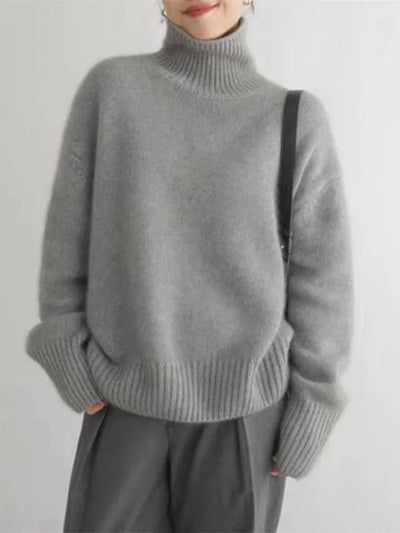 Isa - High-necked cashmere jumper