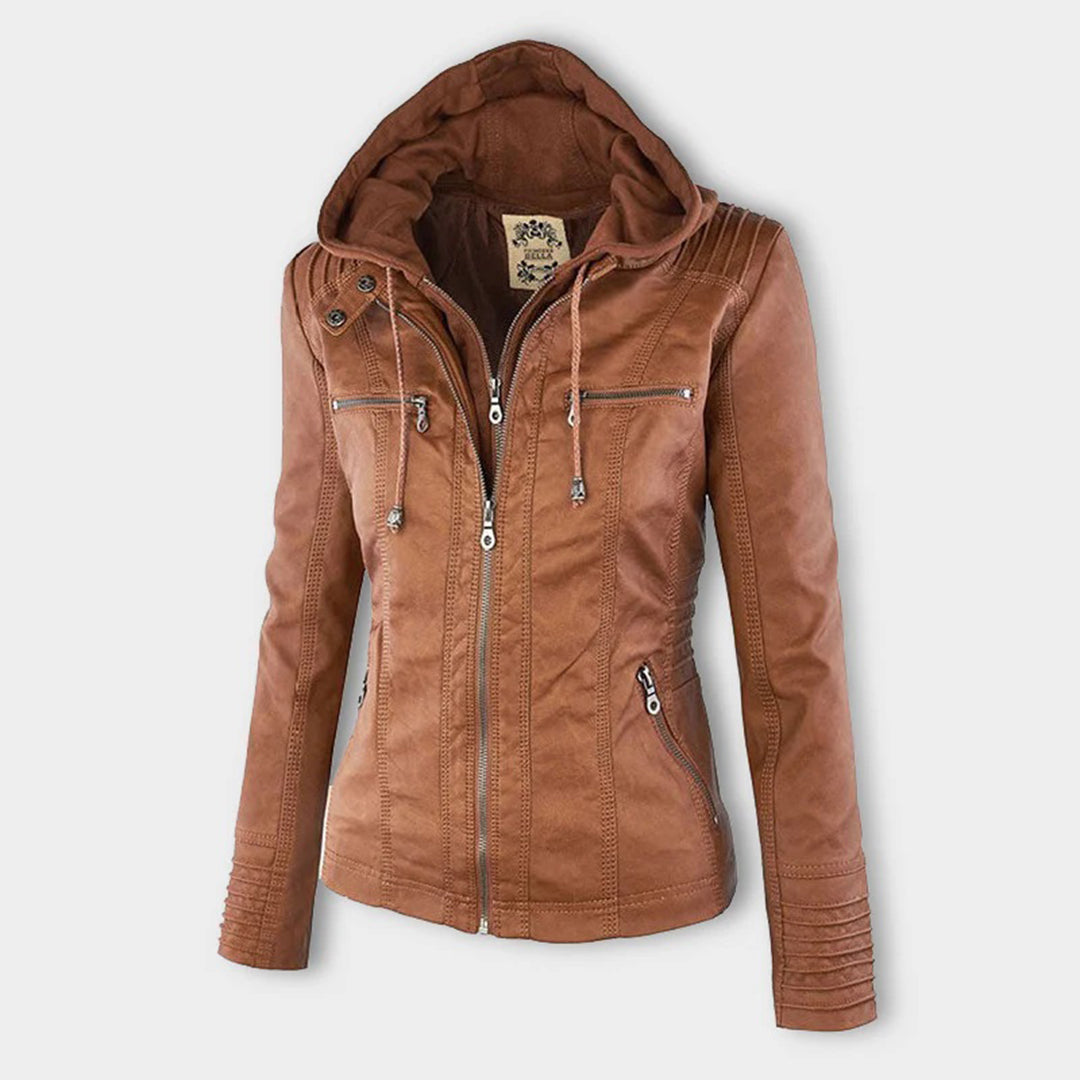 Bellini | Stylish leather jacket with hood